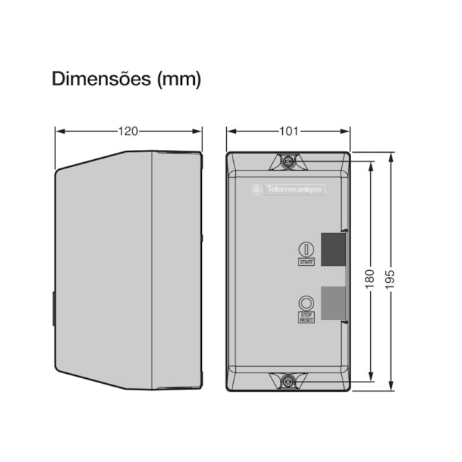 Chave de Partida Direta Trifásica 220V LE1E0.5CV220M7 SCHNEIDER-1422e5ec-e9b8-46d0-aa68-a5031a453b65