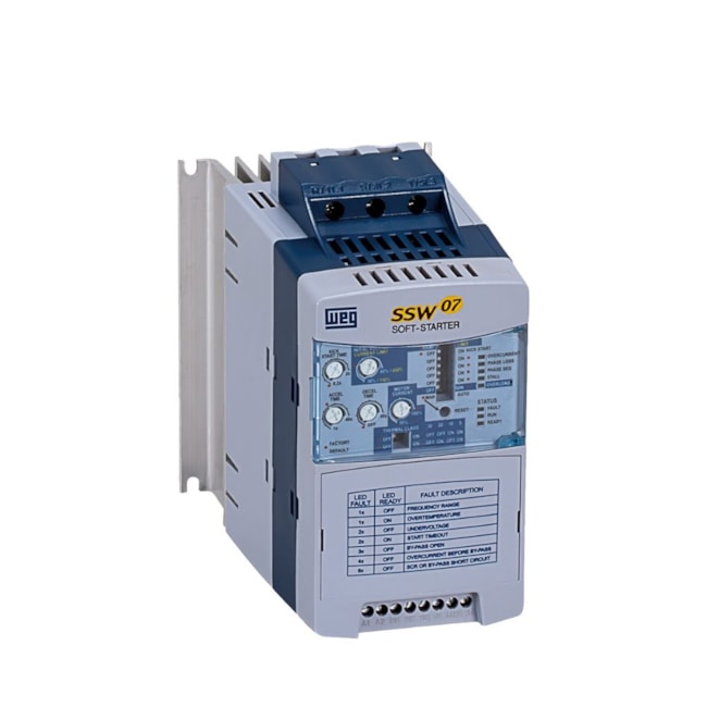 Chave de Partida Soft-Starter 6CV 17A Trifásico 220V (220-575V) SSW070017T5SZ WEG-f62833fe-2b9d-4402-a28d-c6a41320215e