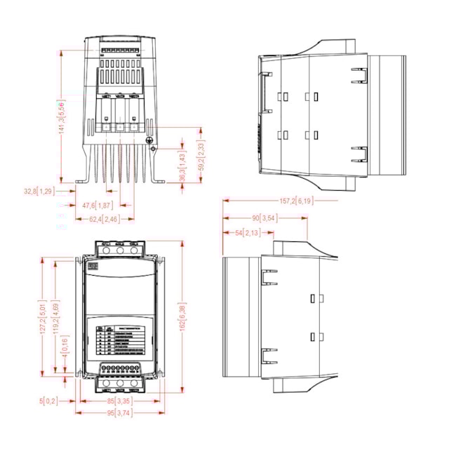 Chave de Partida Soft Starter Trifásico 10cv 30A 220-575V SSW070030T5SZ 10194172 WEG-267a7b8e-7b15-409b-8482-99d3363fa79d