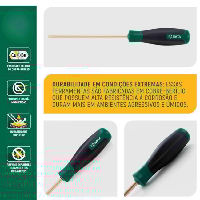 Chave de Phillips Cobre-Berílio 3 x 250mm Antifaíscante ST31149 SATA-ac58b12e-7b06-4385-9648-2adc503f5927