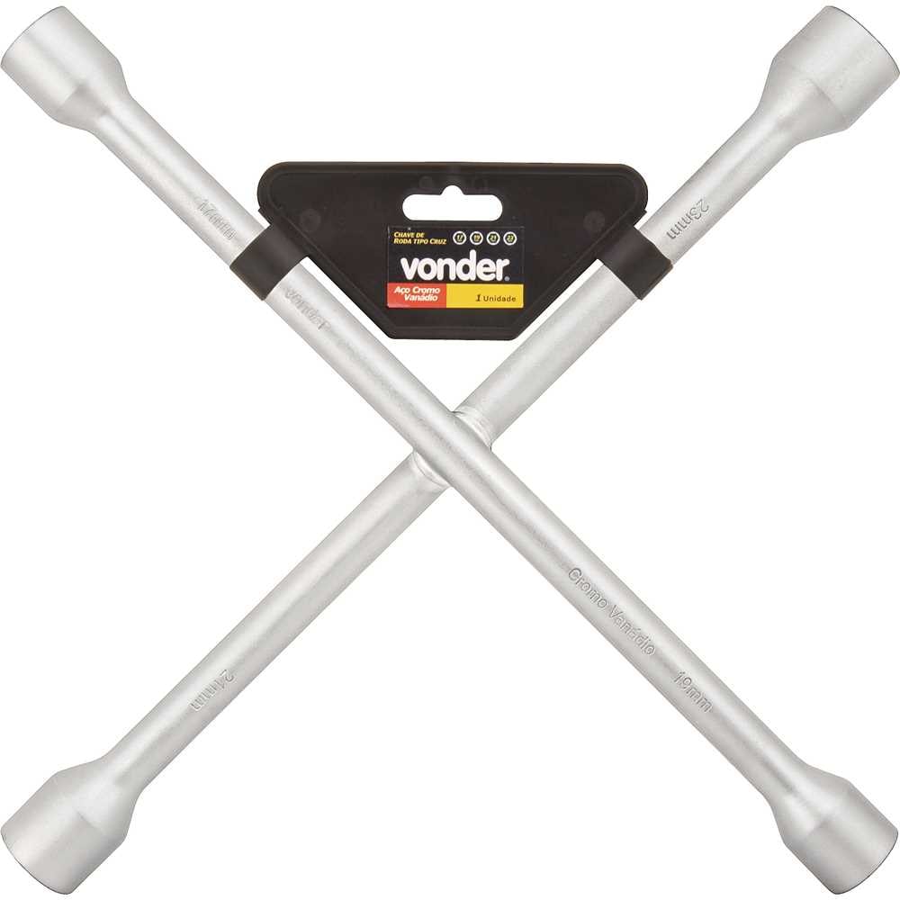 Chave de Roda Cruz Extra Longa 17mm x 19mm x 13/16 Chave de Roda Cruz Extra Longa 17mm x 19mm x 13/16