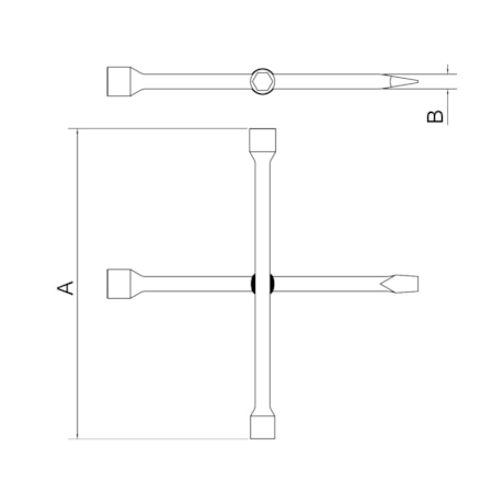 Chave de Roda Cruz com Espátula 17 x 19 x 21mm 44710001 TRAMONTINA PRO