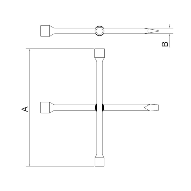 Chave de Roda Cruz com Espátula 17 x 19 x 21mm 44710001 TRAMONTINA PRO-2f7ddf18-7ba5-4732-8a43-9879cc5e426a
