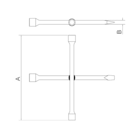 Chave de Roda Cruz com Espátula 17 x 19 x 21mm 44710001 TRAMONTINA PRO