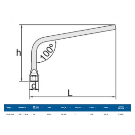 Chave de Roda L com Espatula 17mm 29-17 GEDORE-980d243c-8192-4ef9-b066-88668faab841