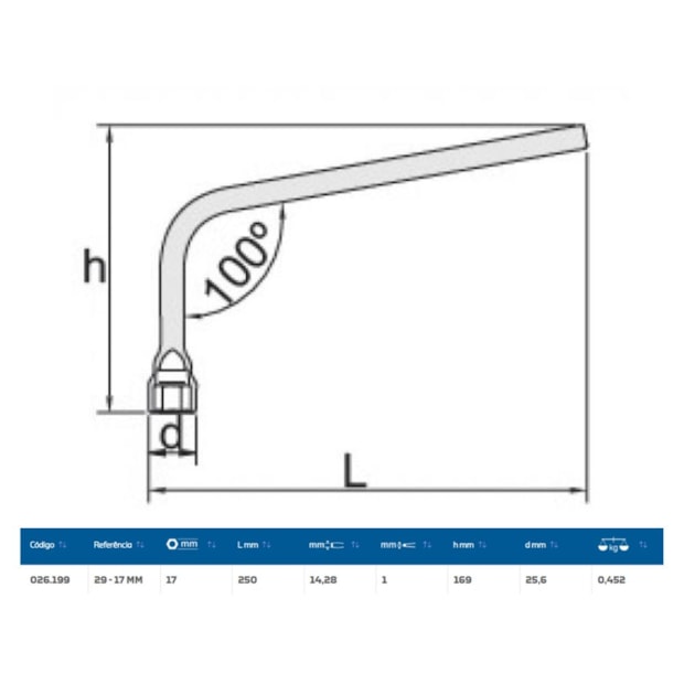 Chave de Roda L com Espatula 17mm 29-17 GEDORE-a5f708fe-c1f9-42bb-874a-b6b9ca4c211e