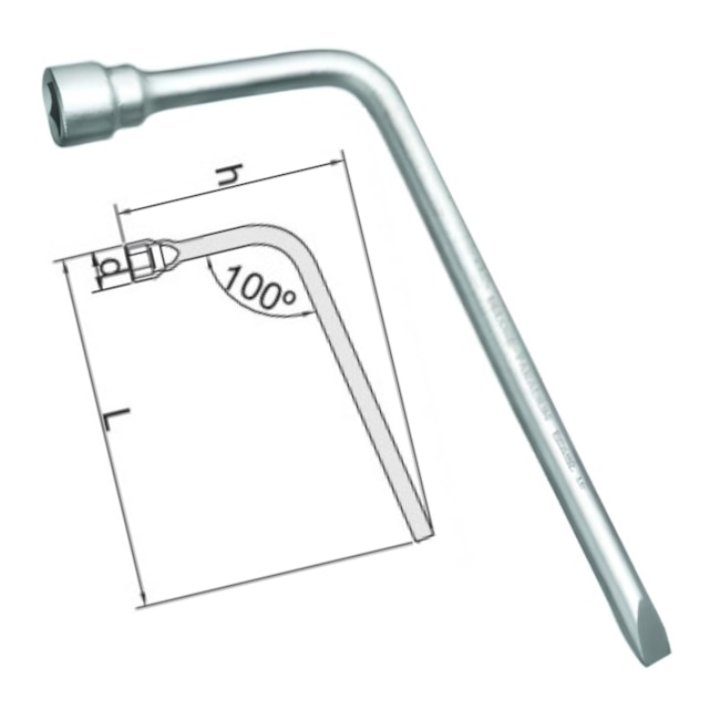 Chave de Roda Tipo L 22mm com Espátula 29-22 GEDORE-7de928cd-0162-463d-bcb3-42452cfa98e3