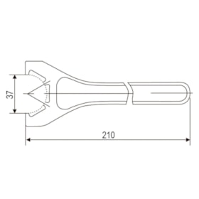 Chave ER-25 para Porca T2 4 Pontas 01147 BTFIXO