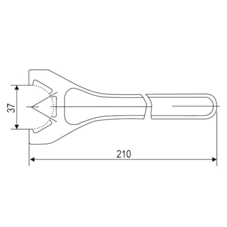 Chave ER-25 para Porca T2 4 Pontas 01147 BTFIXO