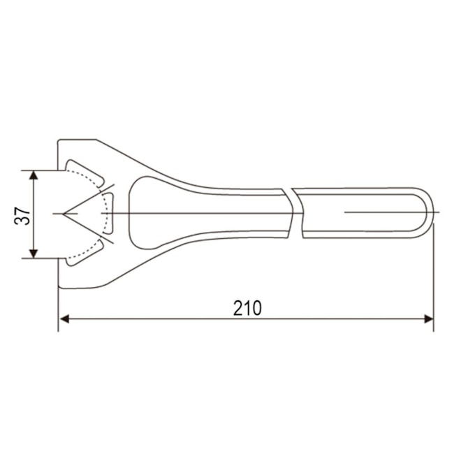 Chave ER-25 para Porca T2 4 Pontas 01147 BTFIXO-04e54f3a-5d44-4442-807e-22c4dc7083e0
