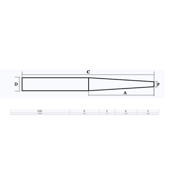 Chave Espina Seca 3/4