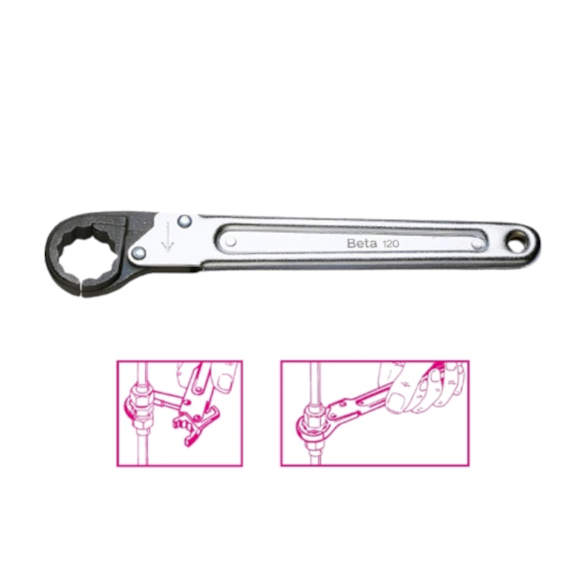 Chave Estrela Aberta 27mm com Sistema de Catraca 120 BETA-891bd55b-5c1c-4b86-bb3d-8ba50443ca20