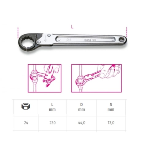 Chave Estrela Aberta com Sistema Catraca 24mm 120 BETA-9386a15f-3a80-4d7c-b129-b90c80a4ccfc