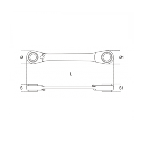 Chave Estrela Catraca Reversível 17x19mm Estriada 195 BETA-39ad0db5-6c11-4779-8746-c7dc20c9c57b