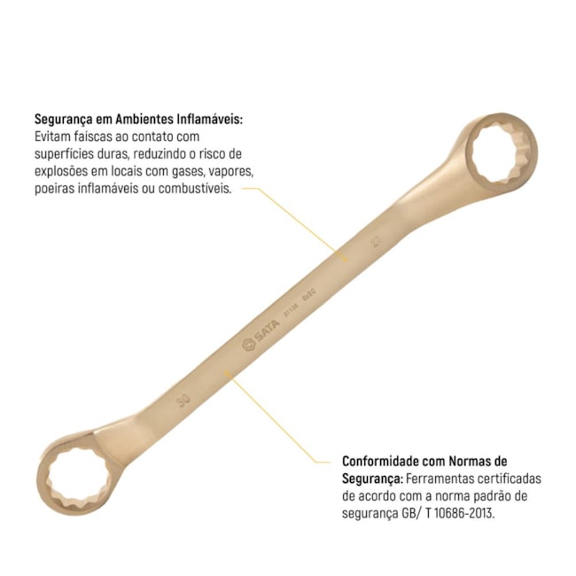 Chave Estrela Cobre-Berílio 27 x 30mm Antifaíscante ST31136 SATA-3e4f4780-1404-4f16-a164-5425843084d4