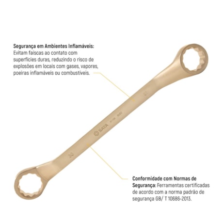 Chave Estrela Cobre-Berílio 27 x 30mm Antifaíscante ST31136 SATA-a20f98c1-0ad5-4ce6-95b5-df13e9967935