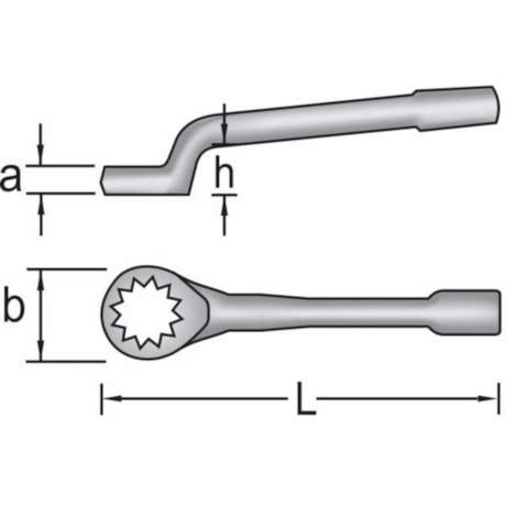 Chave Estrela Curva de Bater 30mm 306G-30 GEDORE-285e4162-f3db-4110-85b1-fa423a0d85be