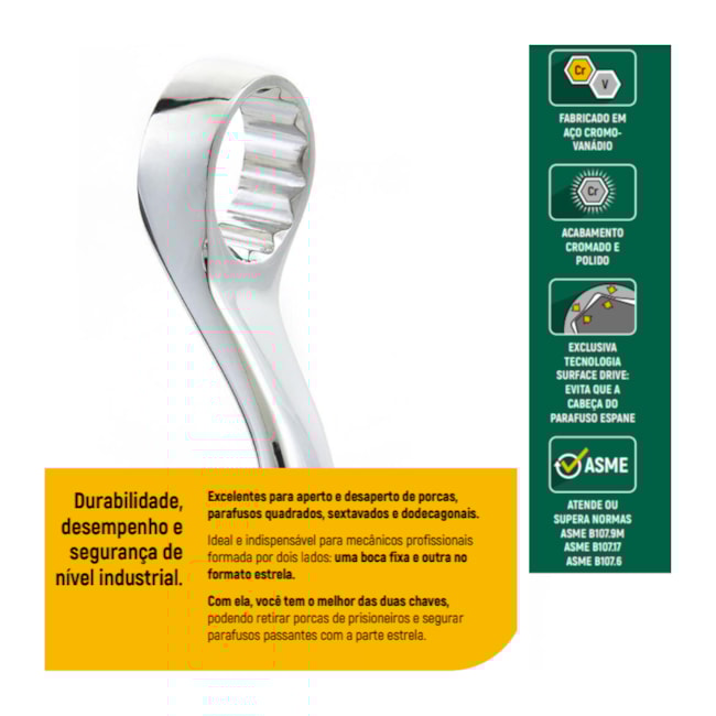 Chave Estrela Espelhada 10MM X 11MM ST42215SC SATA-6d2c2748-37c9-4411-b475-aac0cc680731