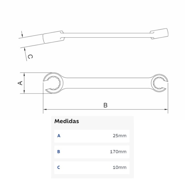Chave Estrela Poligonal Aberta 10mm x12mm 44635103 TRAMONTINA PRO-c77523db-5896-4b81-bfa8-d7fe3b9d6e38