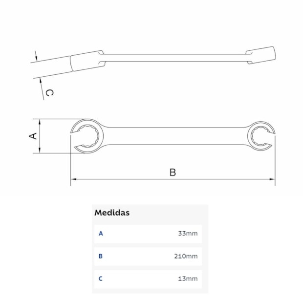 Chave Estrela Poligonal Aberta 17mm x 19mm 44635107 TRAMONTINA PRO-835671b4-35a9-42fc-bdf2-8583df8c3b25