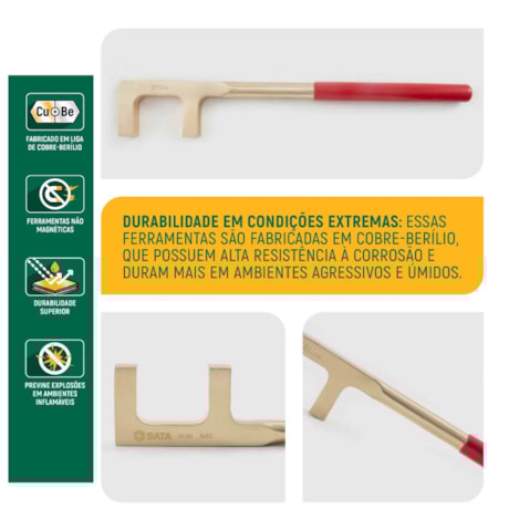 Chave F Cobre-Berílio 50 x 400mm Antifaíscante ST31192 SATA-7df01007-8a13-404e-8f0b-39d673a5c08d