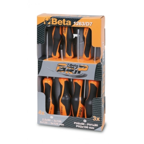 Chave Fenda/Phillips 7pcs P/Borne Grip 1263/D7 BETA-2a588038-b850-4a0a-84dc-46dc8f3a7900
