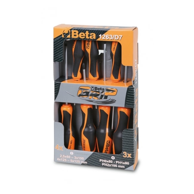 Chave Fenda/Phillips 7pcs P/Borne Grip 1263/D7 BETA-342a6005-6609-4f8c-9c28-1cfec9f5109d