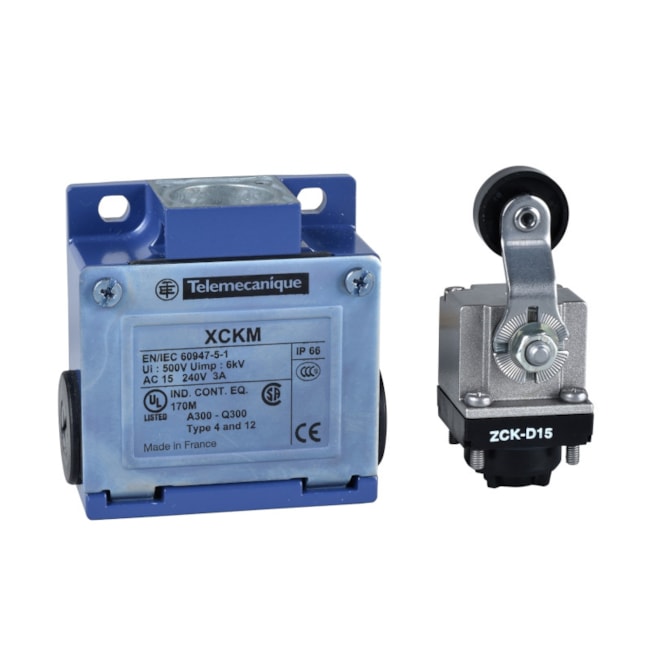 Chave Fim de Curso de Metal 1 NF + 1 NA com Alavanca e Roldana de Plástico XCKM115 SCHNEIDER-4190ed40-aa6d-480a-b26f-97448a16dd50