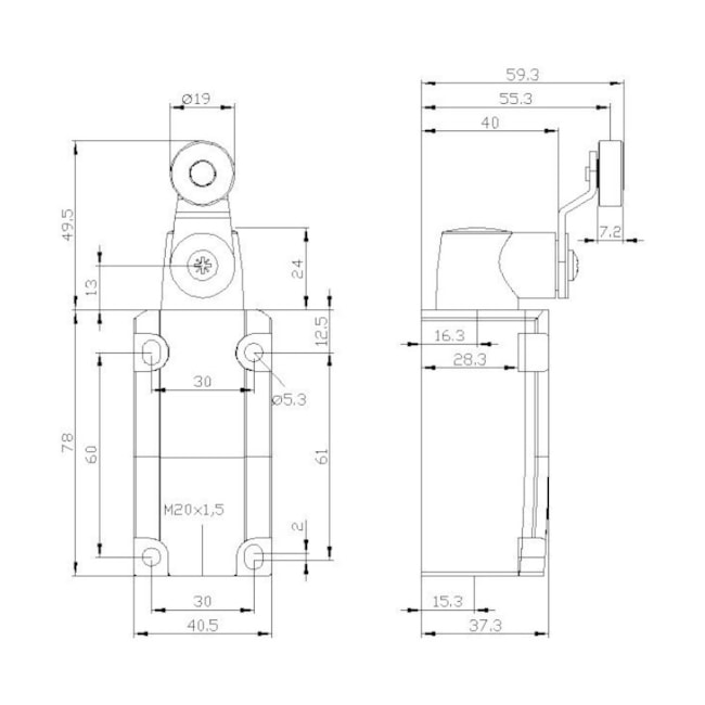 Chave Fim de Curso de Metal 1NA + 2NF com Alavanca 3SE5112-0LH01 SIEMENS-fcfe50af-1134-43e6-9281-94ae548a032d