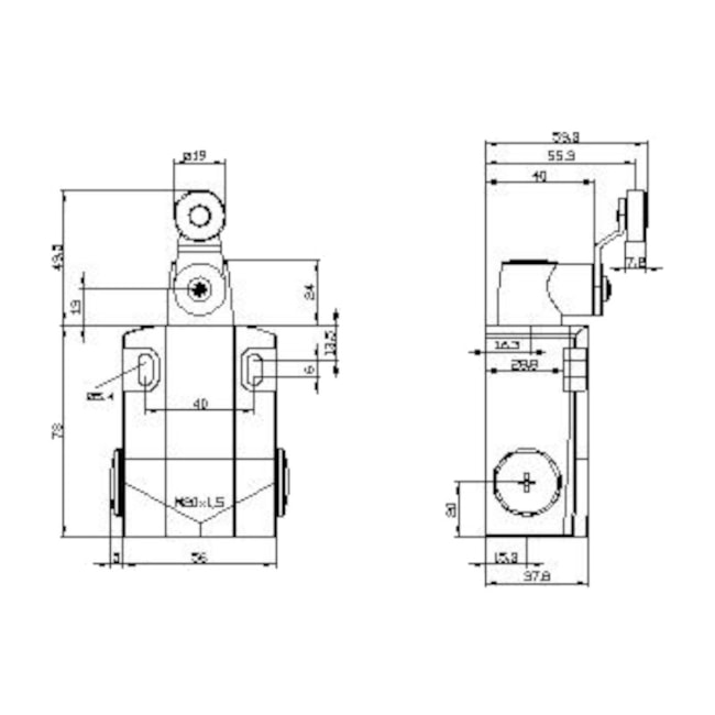 Chave Fim de Curso de Metal 1NA + 2NF com Alavanca 3SE5122-0LH01 SIEMENS-acc0fa12-7b44-4af3-8893-c54ce94d8c96