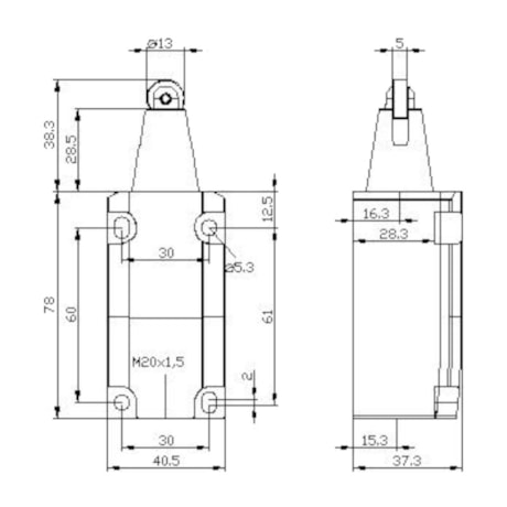 Chave Fim de Curso de Metal 1NA + 2NF com Roldana 3SE5112-0LD02 SIEMENS-4116ee90-1051-4ee9-8ca9-bf1672a5528d