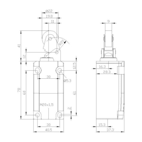 Chave Fim de Curso de Metal 1NA + 2NF com Roldana Superior 3SE5112-0LE01 SIEMENS-9f803313-5f2e-4b27-a281-c76f28cec35a