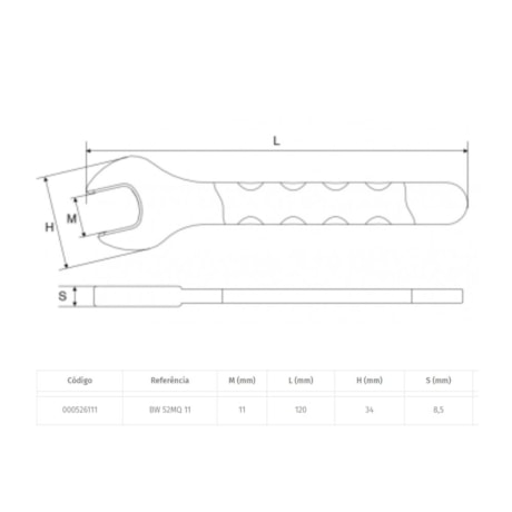 Chave Fixa 11mm de Uma Boca VDE Isolada 1000V BW 52MQ BETA WORKER-f5d28e2a-93d4-455a-b252-aafa8ef362a0