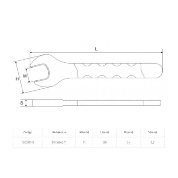 Chave Fixa 11mm de Uma Boca VDE Isolada 1000V BW 52MQ BETA WORKER-56b7e365-0580-4f7b-bdda-c52e43440cc8