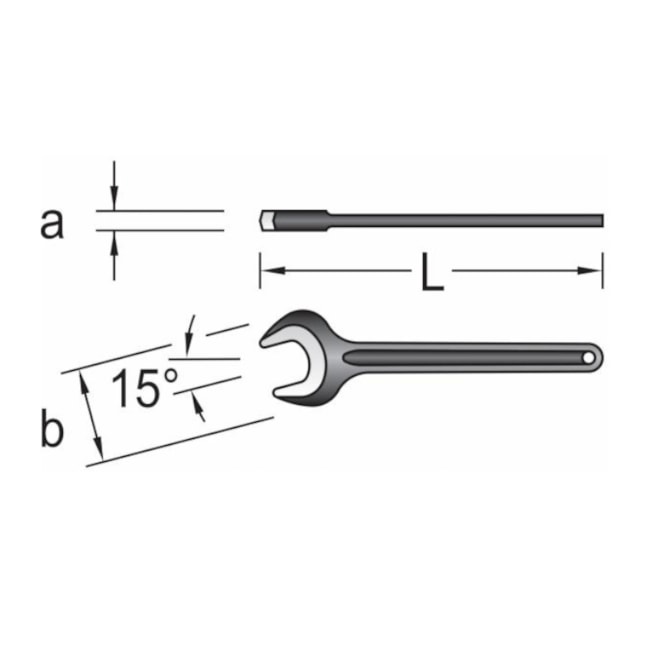 Chave Fixa 135mm Uma Boca 894-135 GEDORE-85775dcf-5f43-4831-b81b-4736945130fc