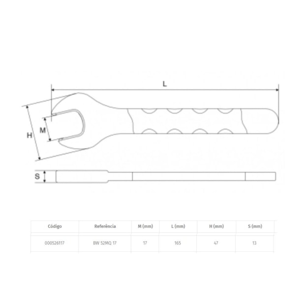 Chave Fixa 17mm de Uma Boca VDE Isolada 1000V BW 52MQ BETA WORKER-47ce35b4-daef-48a2-888f-65554154ebde