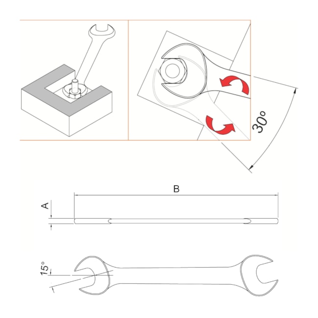 Chave Fixa 19 x 22mm 44610177 TRAMONTINA PRO-9af7efb4-aaa6-4236-bc1e-ed0449298b4f