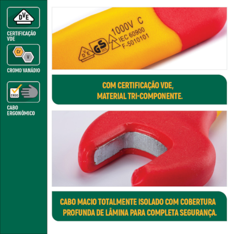 Chave Fixa 22mm Isolado 1000V VDE ST41322SC SATA-10d6fc5c-3110-46c1-9ac3-58ba597a7293