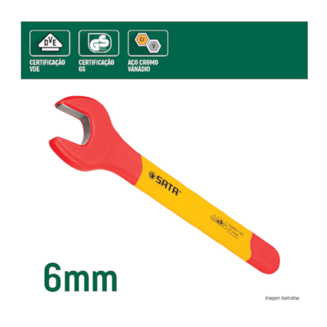 Chave Fixa 6mm Isolado 1000V VDE ST41306SC SATA-42d4bd20-66b6-456f-9956-8ba9fdbfe6e9