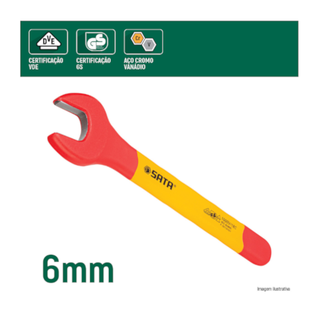 Chave Fixa 6mm Isolado 1000V VDE ST41306SC SATA-df3159d6-ce9e-4c13-a1a6-72f0802f7663