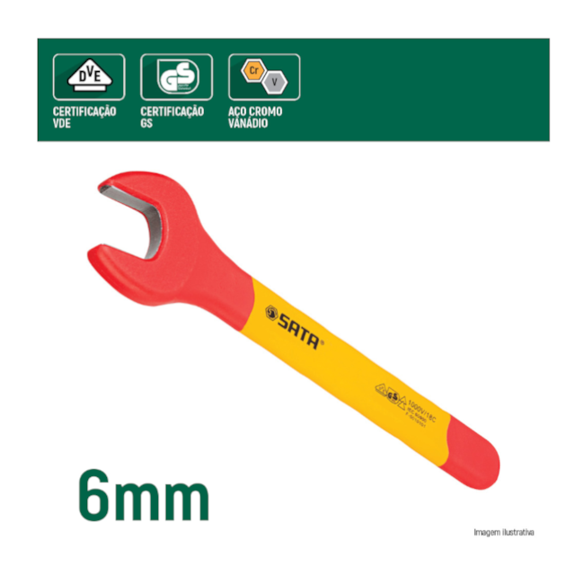 Chave Fixa 6mm Isolado 1000V VDE ST41306SC SATA-c193cd08-c9b0-4d41-9bab-588c4f9ea8ac