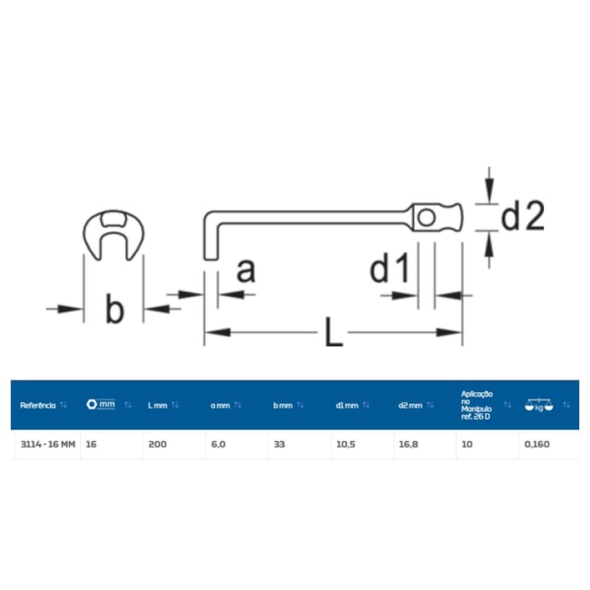 Chave Fixa Angular 90º 16mm 3114-16 GEDORE-3e105ec7-90d5-4f55-b9e6-8fc1950a0147