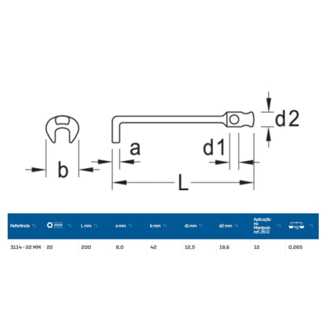 Chave Fixa Angular 90º 22mm 3114-22 GEDORE-f0cb1963-2a9a-4ef8-8d8e-3bfaed867df2