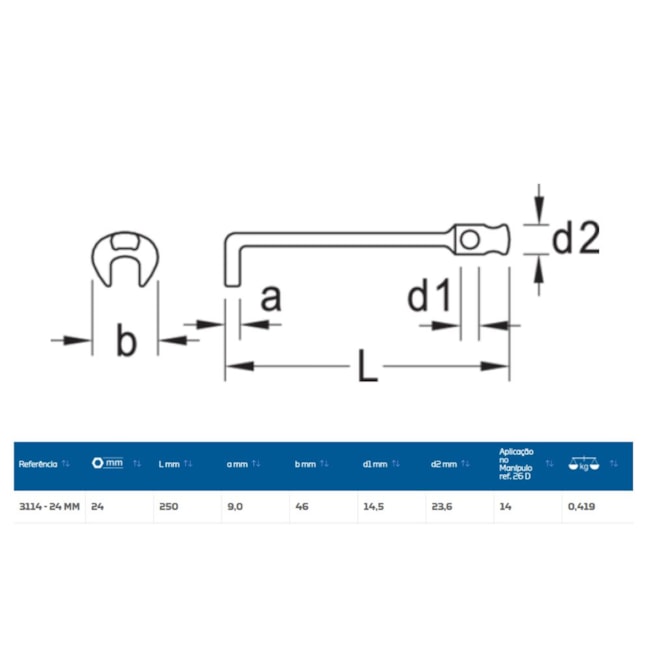 Chave Fixa Angular 90º 24mm 3114-24 GEDORE-6126bce0-1e0e-420e-aa9a-4e4d7595c7d9