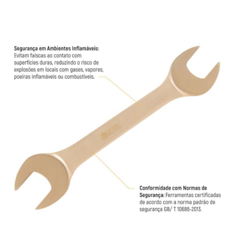 Chave Fixa Cobre-Berílio 17 x 19mm Antifaíscante ST31122 SATA-da18d308-42d4-43da-9904-3575d14efab8