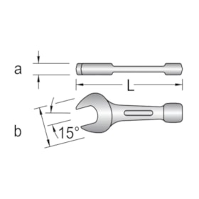 Chave Fixa de Bater 24mm 133-24 GEDORE