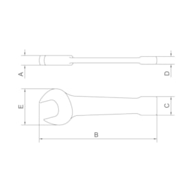 Chave Fixa de Bater 90mm 44628090 TRAMONTINA PRO