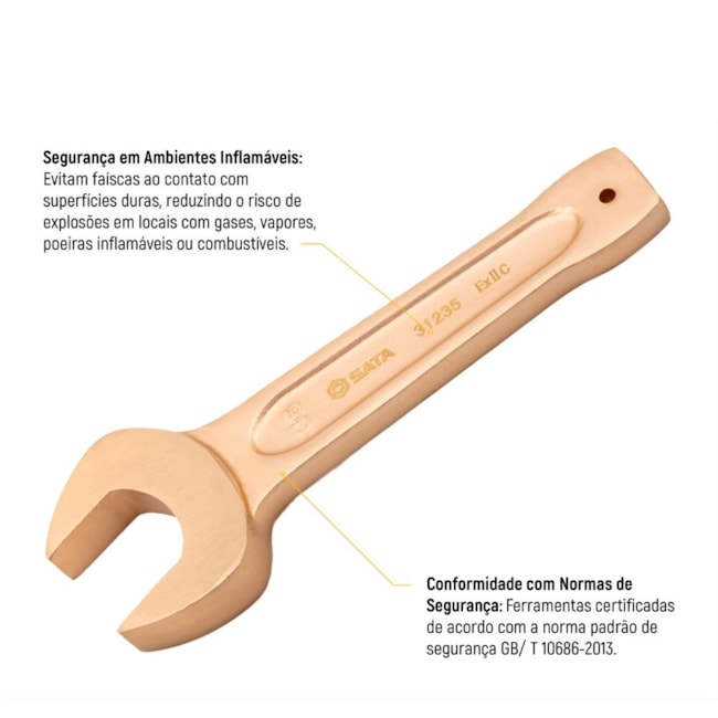 Chave Fixa de Bater Cobre-Berílio 36mm Antifaíscante ST31235 SATA-b9277065-4cd0-489a-8201-e2e7c487fa5e