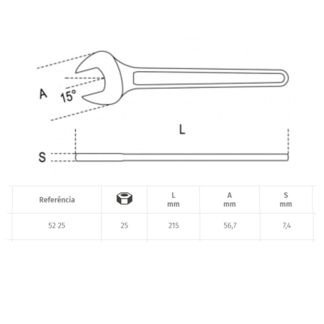Chave Fixa de Boca Simples 25mm 52 BETA-dcf8500a-7505-49ea-9d76-b989897182f1