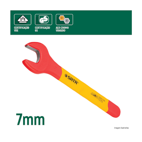 Chave Fixa Isolada 1000V VDE de Uma Boca de 7mm ST41307SC SATA-31f74e00-567b-4311-b2da-1152364d0704